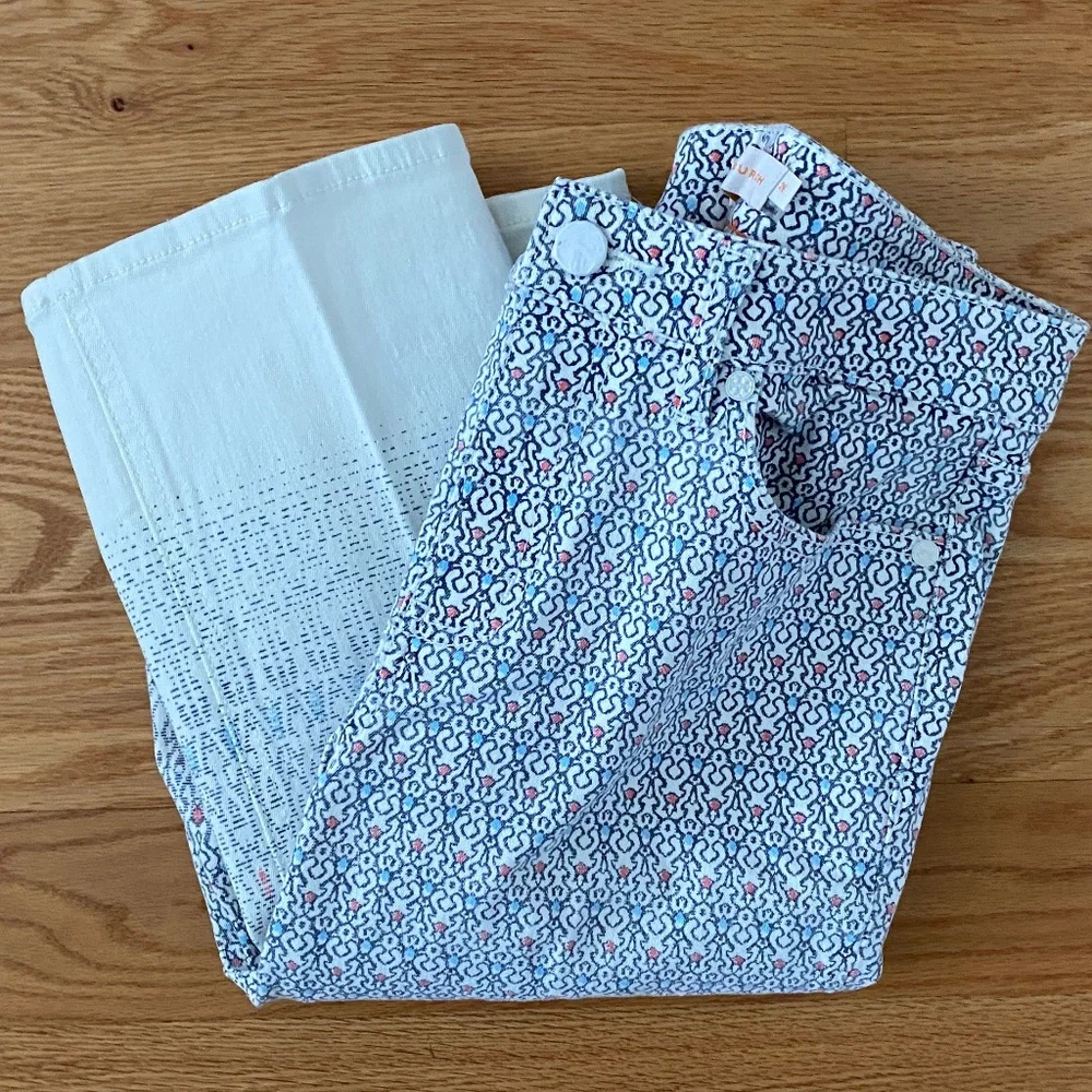 Tory Burch NWOT Patterned Denim Pants (26)